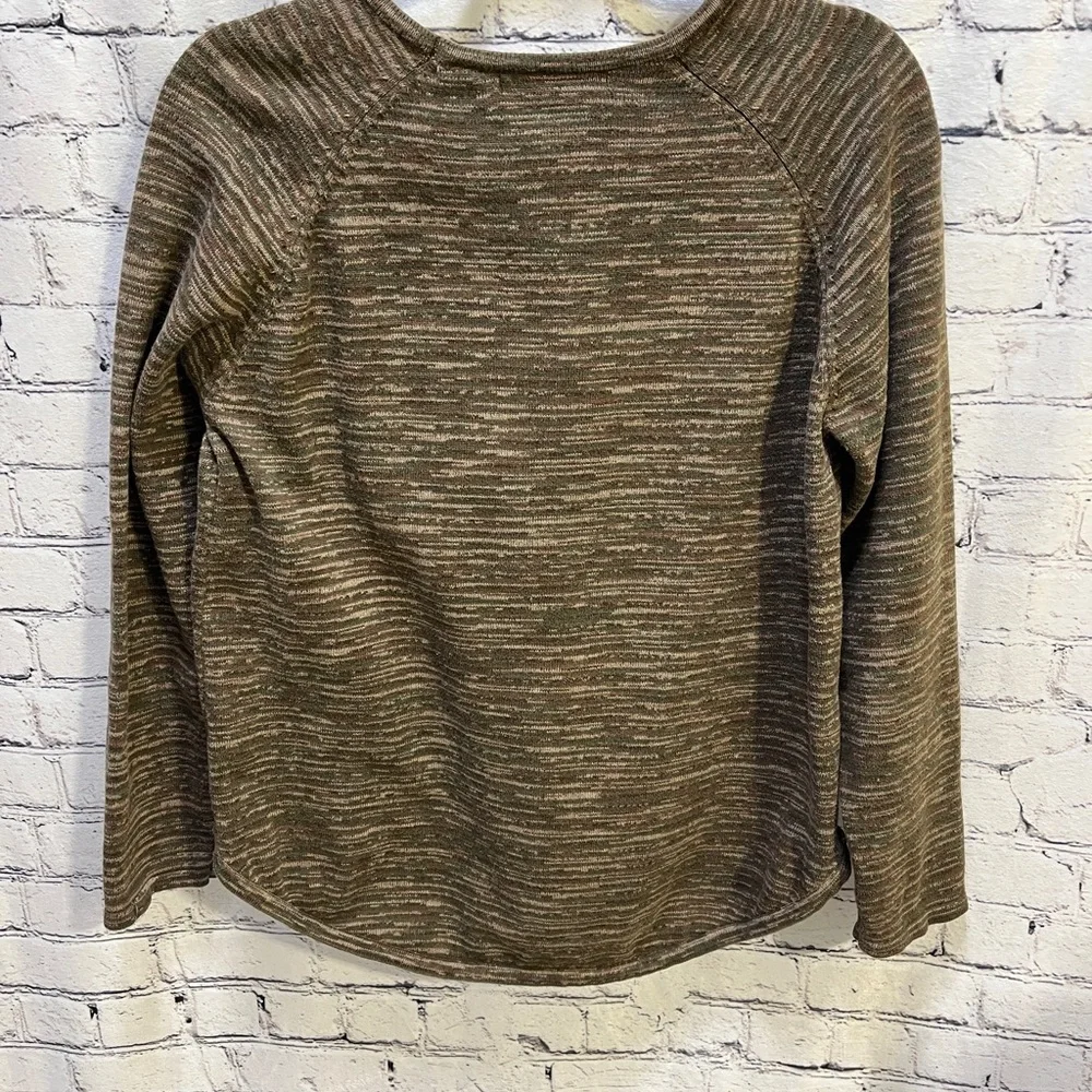 EIGHT EIGHT EIGHT Womens Sweater Brown/Neutrals Pullover Curved Hemline Size L